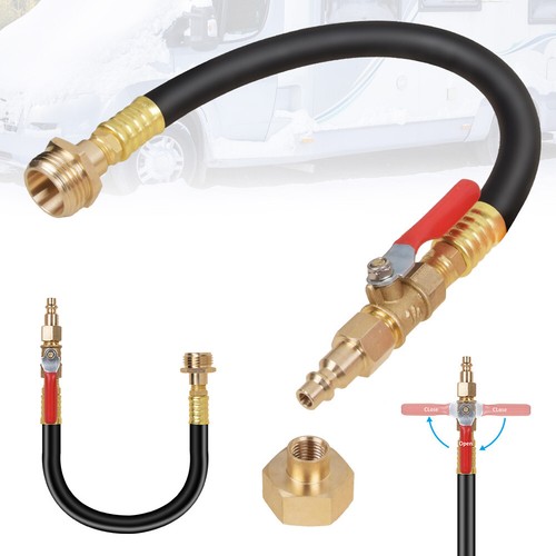 RV Winterizing Kit Sprinkler Antifreeze Blowout Adapter w/ Shut Off Valve Camper - Bild 12 von 13