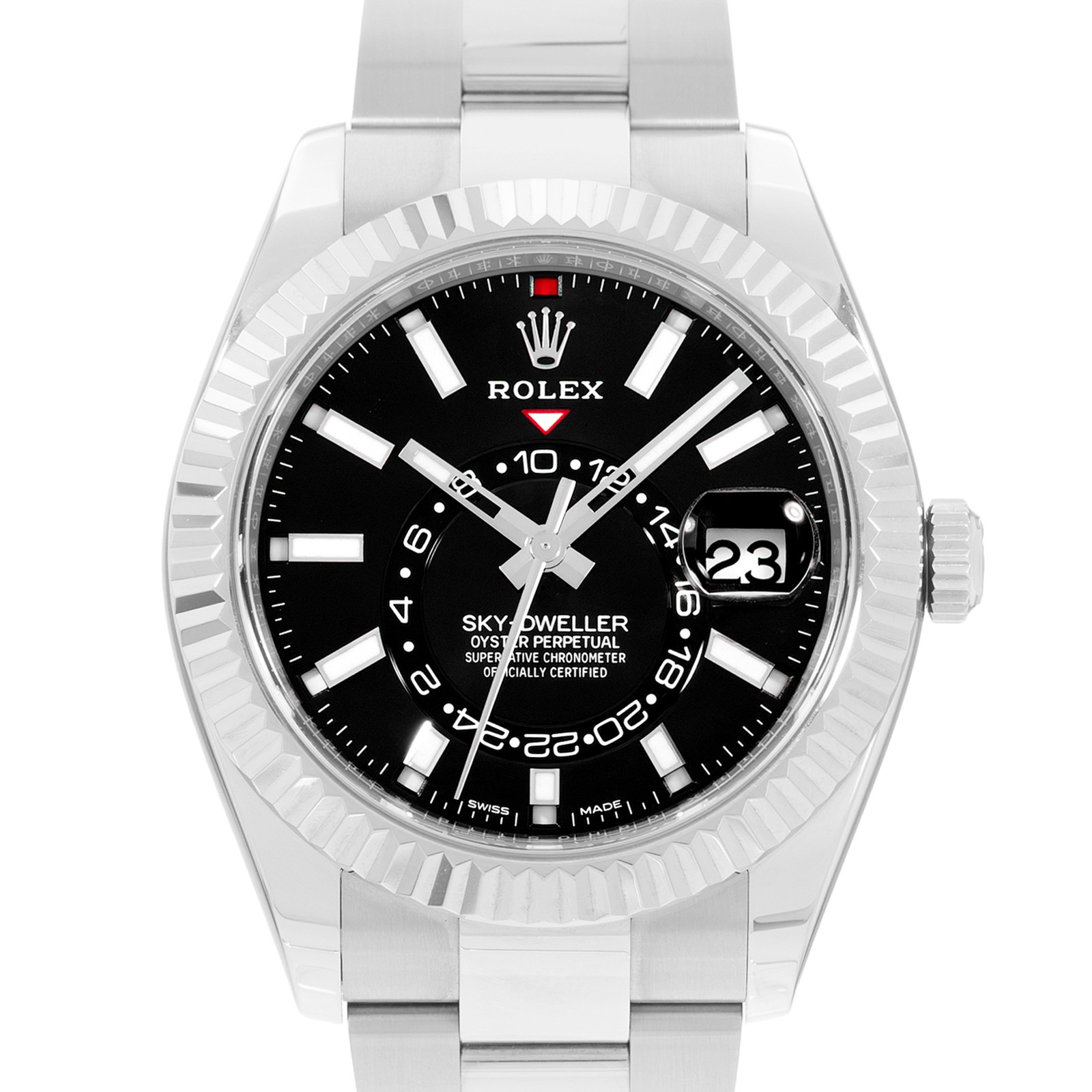 Rolex Sky-Dweller 326934 42mm Black Dial Steel Oyster Mens Watch Card 2021