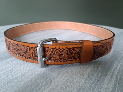 Brenneman\'s Leather Belt Women 34 36 Brown Sterling Silver 4-Piece Ranger Buckle Brenneman main image 2