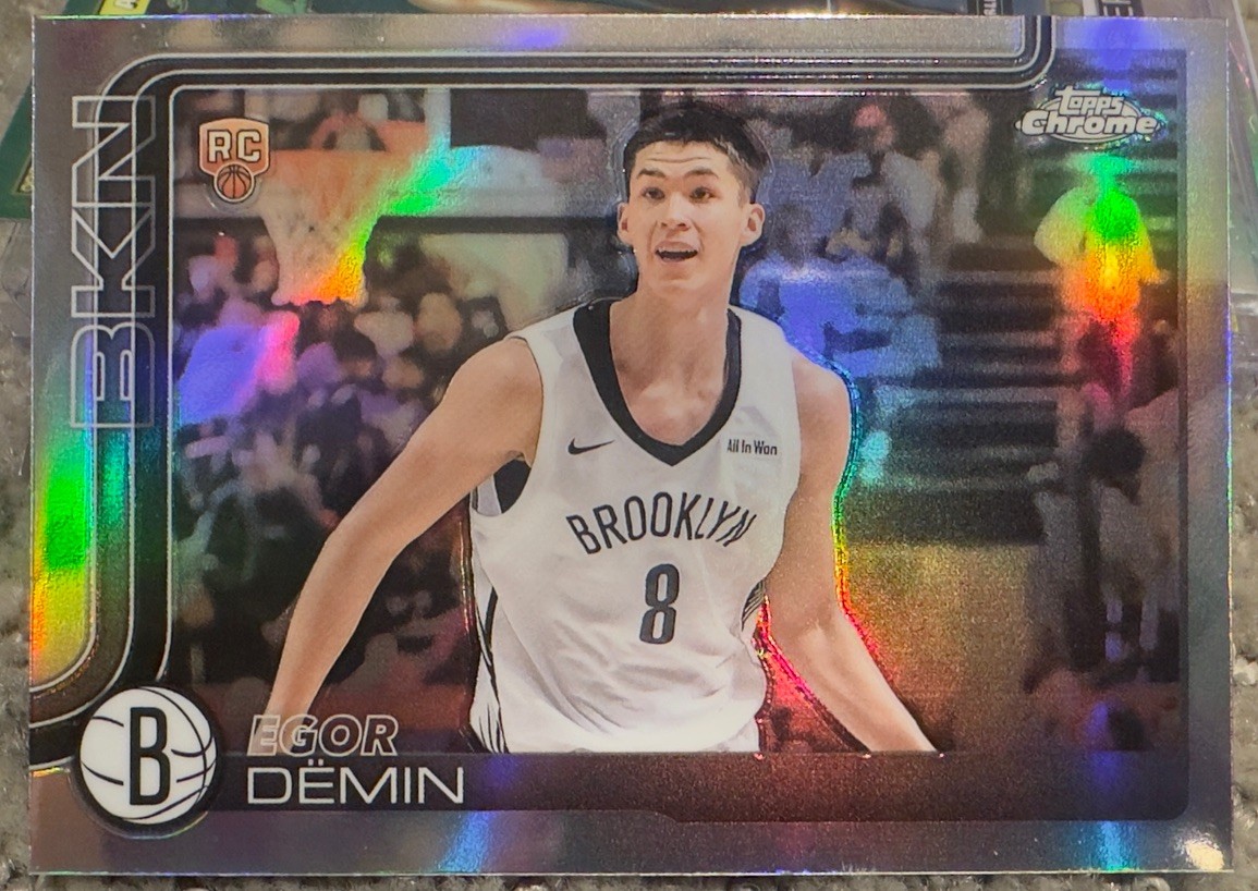 2025-26 Topps Chrome Basketball- Egor Demin Refractor Rookie Card (RC) #258