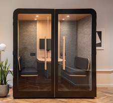 Used 4-Person Acoustic Meeting Pod – Office Booth – Ventilation, Light, Power