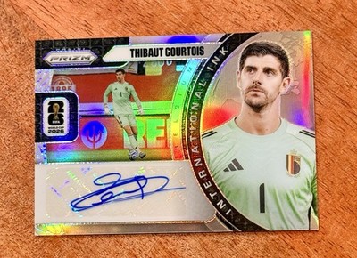 Thibaut Courtois 2026 Panini Prizm World Cup Ink Auto Refractor 75/75