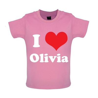 I Love Olivia Baby T-Shirt Babygrow Sänger Tour Lyrics Dean Fan Man I Need Weiß