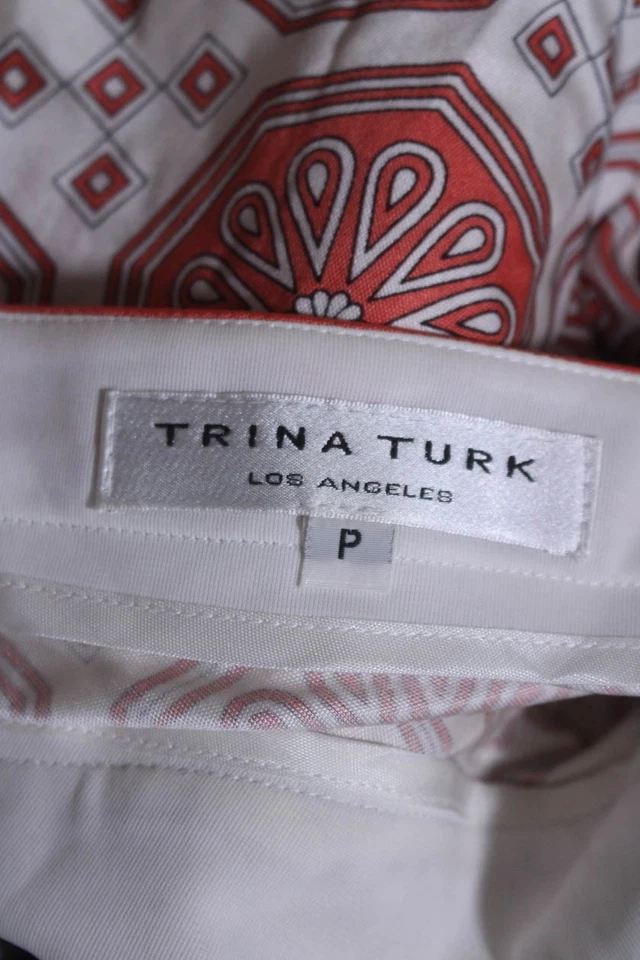 Trina Turk Women's V-Neck Spaghetti Straps Silky Tank Top Red Size P - Image 4 of 4