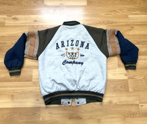 Vintage Arizona Jean Co Mens L Large Limited Edition Bomber Varsity Jacket Snap