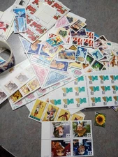 postage stamp lot 200.00 face value, good for collecting / mailing FS