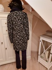 Schicker Leo Marken Mantel Jacke "Bodyflirt" Gr.40/42/44 schwarz grau Wolle *NEU