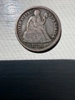 1876-CC Seated Liberty Silver Dime Good, Carson City Mint 10C coin