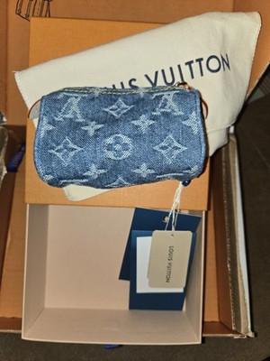 LOUIS VUITTON Monogram Blue Denim Trousse  Speedy Pouch - BRAND NEW WITH BOX
