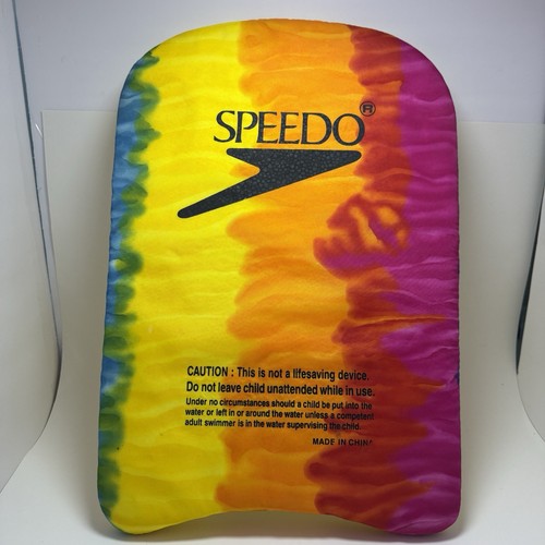 Vintage Speedo Kickboard Tie Dye Swim Training Board Retro 90s Pink Yellow