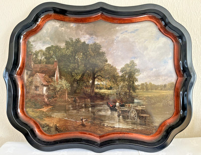 John Constable Hay Wain Metall Tablett National Gallery Display Dekor