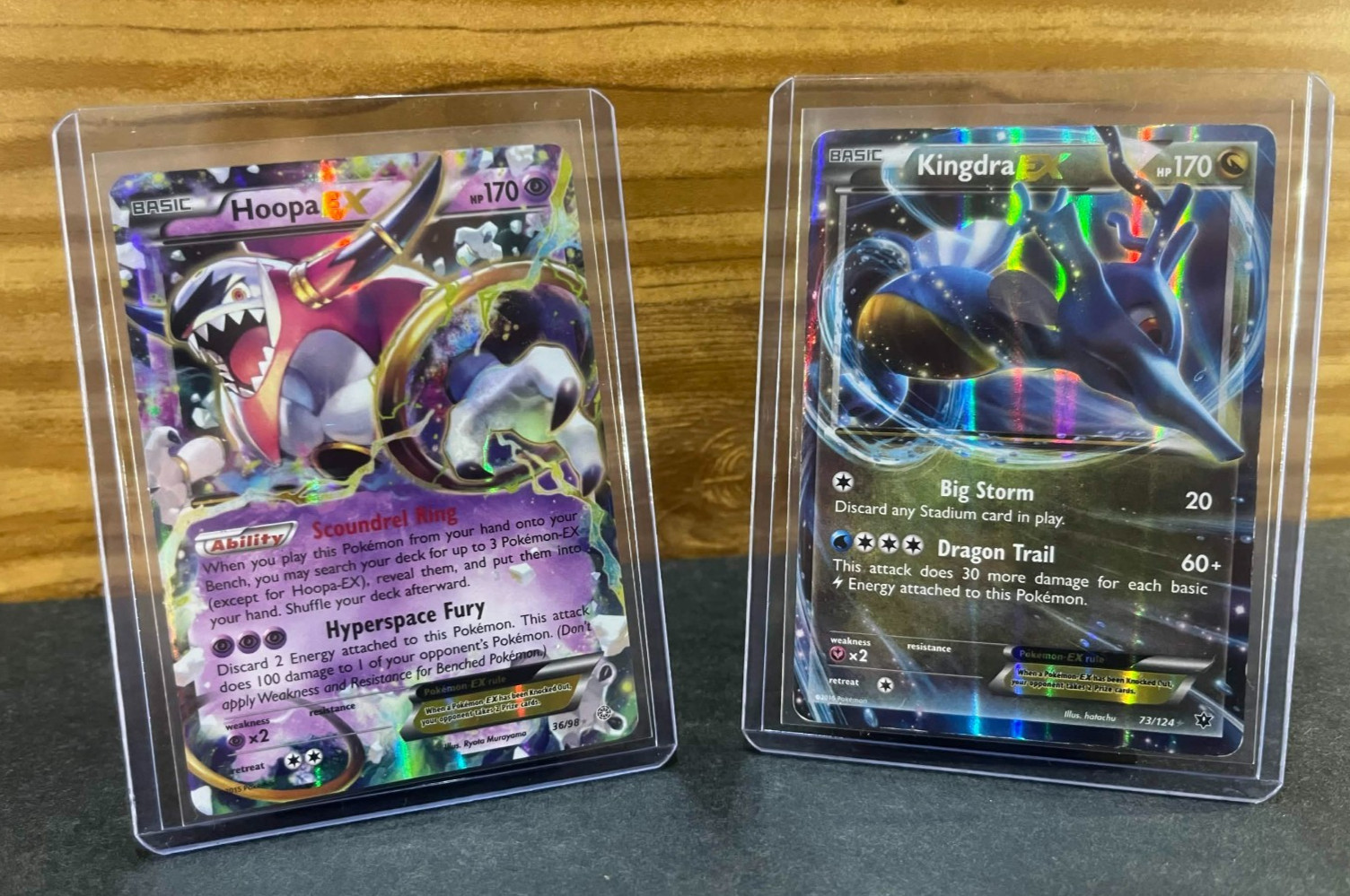 Pokemon EX Card Lot Kingdra EX 73/124 & Hoopa EX 36/98 XY Era Ultra Rare MP