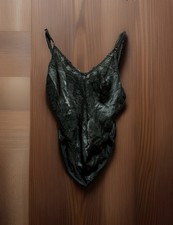 Chantilly Maidenform Black Teddy 64617 Satin Lace Women s Size 36 Vintage