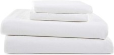 RV Twin Sheets 38 x 75 - White Solid, 4 Piece Camper Sheet Set, 100 Egyption