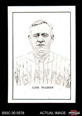 1950 Callahan HOF John McGraw Giants MANAGER HOF 6 - EX/MT