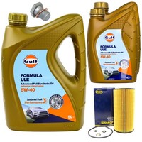 MotoröL Filter Set Gulf Formula ULE 5W-40 7 Liter + Schraube FüR BMW 3Er 5Er 7Er