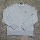 Polo Ralph Lauren Sweatshirt Mens XL Gray Fleece Crewneck Pullover Pony Logo