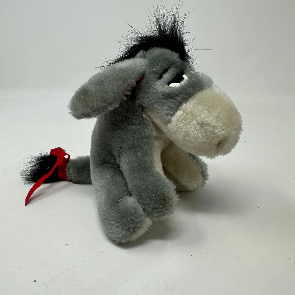 Sears Disney Eeyore Plush Winnie The Pooh Stuffed Animal Gray Donkey 5" Vintage - Image 3 of 4