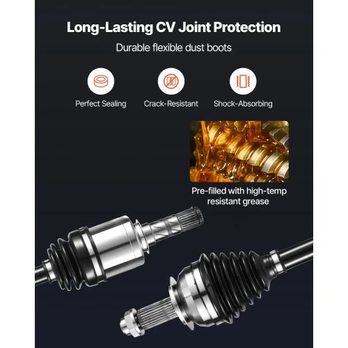 Conjunto de eixo CV, 2 peças dianteiro esquerdo e direito (lado do motorista e do passageiro), - Imagem 3 de 4