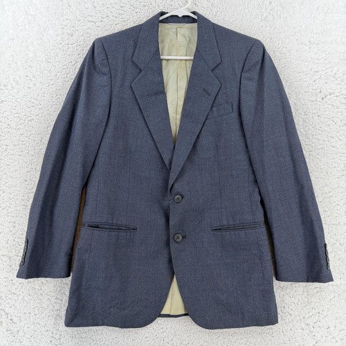 Valentino, Giacca tuta Valentino vintage uomo 36R blu lana 2 bottoni cappotto Murray Hill
