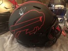 STEFON DIGGS SIGNED BILLS SPEED BLACK ECLIPSE AUTHENTIC FULL HELMET, VISOR, 3D  — photo 2