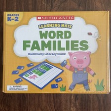 Scholastic Word Families Learning Mats Brand New Literacy Skills Teaching K-2 