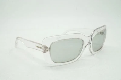 PRADA Lunettes de Soleil Carrées Monture Claire Acétate 56□18 135 SPR 23M - Photo 1/4
