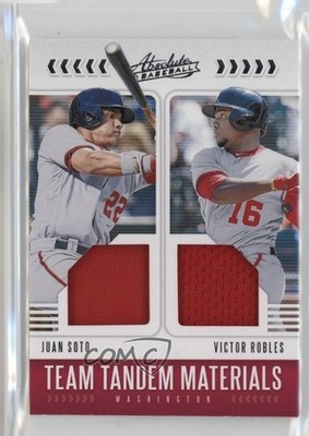 2020 Panini Absolute Team Tandem Materials Juan Soto Victor Robles #TT-JV 1t54