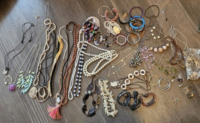 PRICE REDUCED!! Jewelry Lot Mostly Wearable + Some Crafting Items