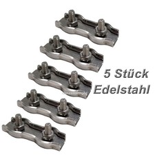 5 Seilverbinder f&uuml;r Weidezaunseil bis 6 mm Nirosta Edelstahl