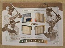 10/10 Griffey Jr/Thomas/Gwynn/Rodriguez '17 Panini National Treasures Quad Relic