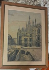 Disegno acquerello su carta - MILANO DUOMO - CARLO GALLIZIOLI - 1864 / 65