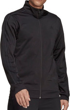 adidas Essentials 3-Stripes Track Jacket Men's Small Black H46101 NWT