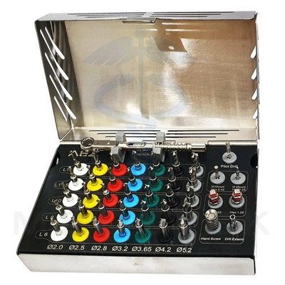 Dental Implant 35 Integral Stopper Drills with Drivers and Keys Complete Kit
