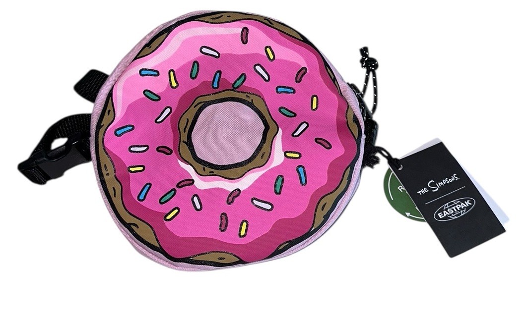 Nuevo con etiquetas Eastpak Los Simpson Donut Donut Bolso Cintura Riñonera Rosa
