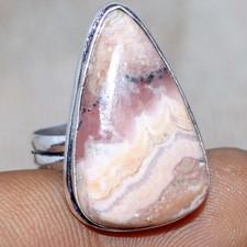 Rhodochrosite 925 Silver Plated Ring US 8 Casual Wear Gift JW