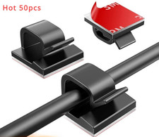10/50PCS Cable Clips Cord Organizer Wire Holder Cable Management Adhesive Clips