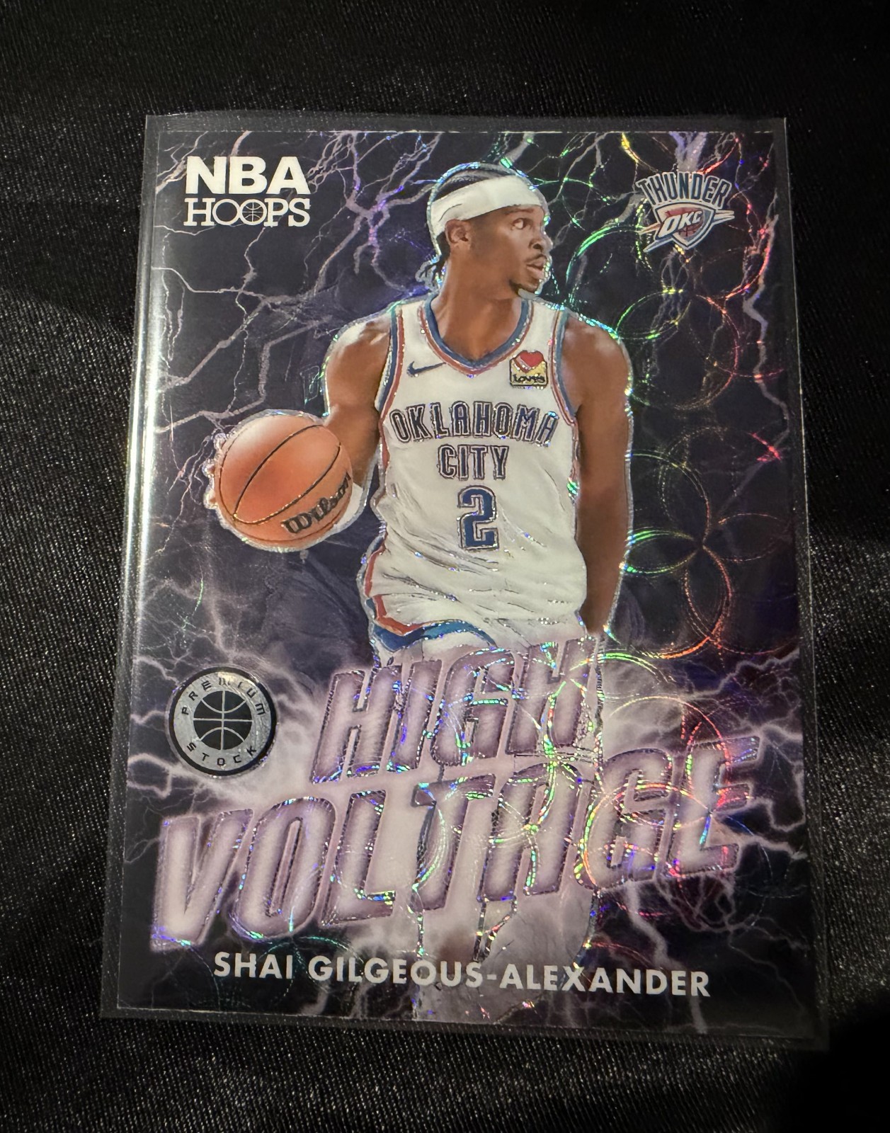 2023-24 NBA Hoops Premium Stock- Shai Gilgeous-Alexander HIGH VOLTAGE (SSP)