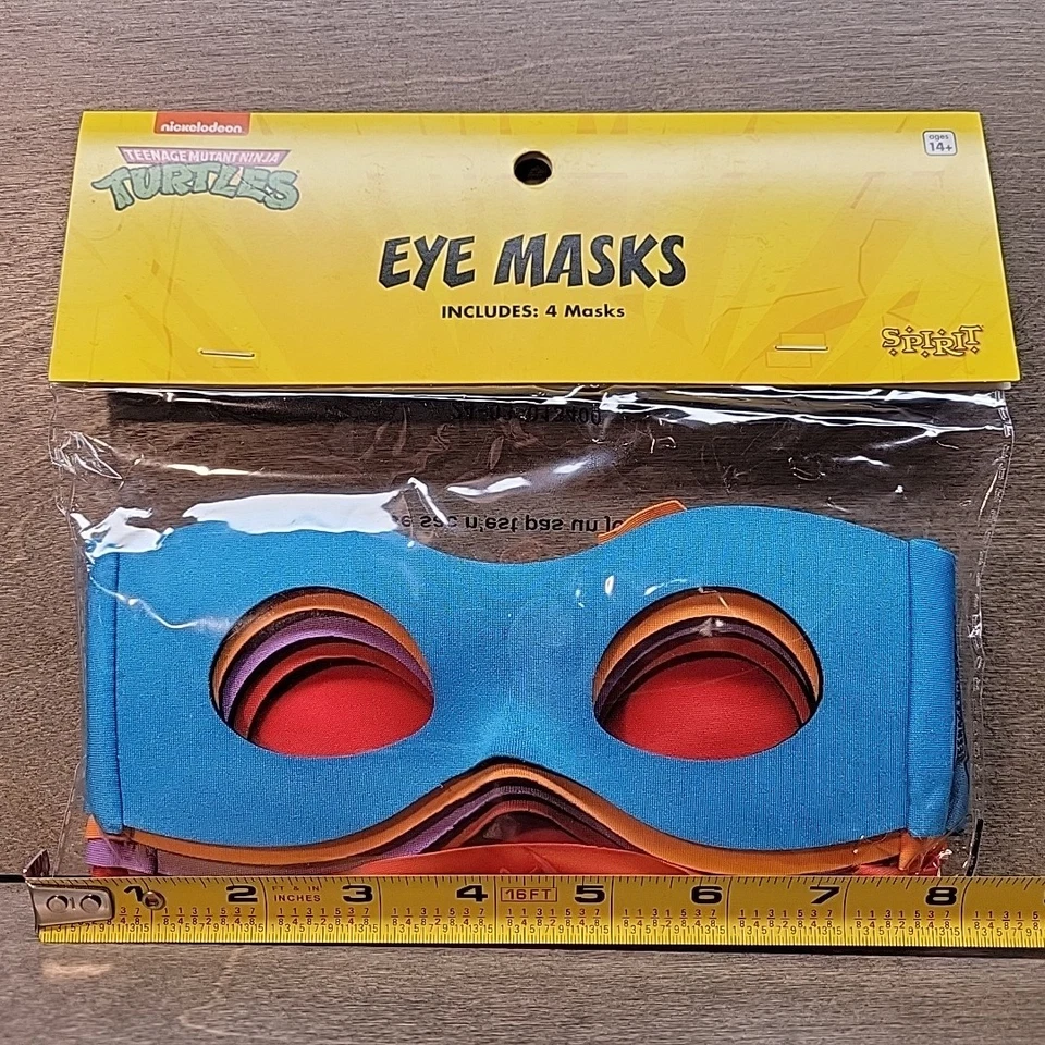 Adult Set of 4 Teenage Mutant Ninja Turtles Eye Masks Costume Cosplay TMNT - Image 2 of 4