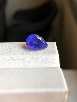 Natural Blue Tanzanite Gemstone, 11x8 mm Pear Faceted Tanzanite For Jewelry.