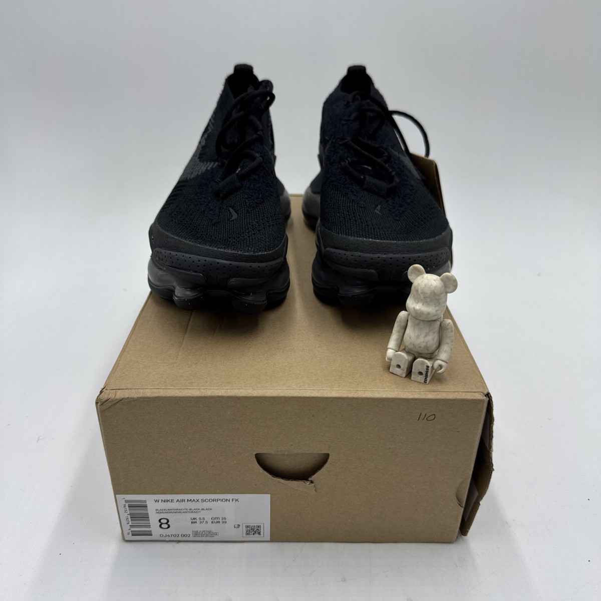 Size 8 - Nike Air Max Scorpion Flyknit Triple Black | eBay