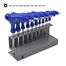 Torx Schraubendreher Satz 10-tlg T-Griff Set Schraubenzieher Steckschl&uuml;ssel lang