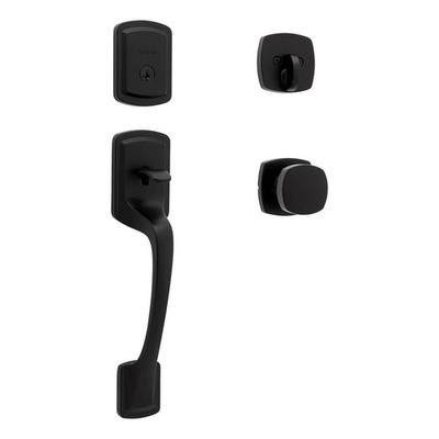 Kwikset Prague Handleset w/Arroyo Knob SmartKey Security Matte Black
