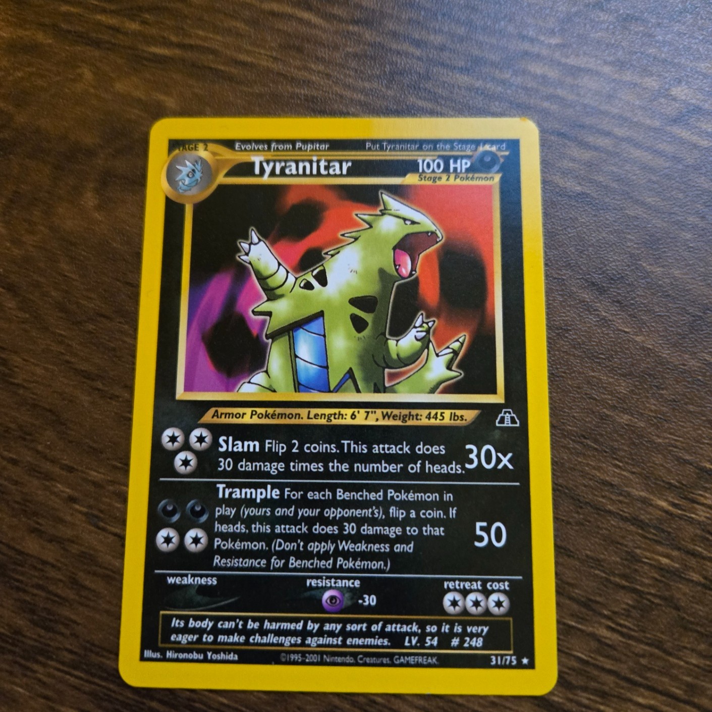 Pokemon Card - Tyranitar Neo Discovery 31/75 Rare