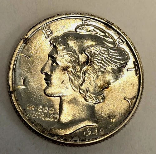 1942  Mercury Dime 10c BU