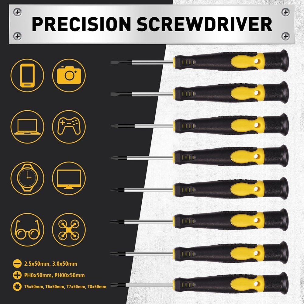 118-Piece Magnetic Screwdriver Set, Screwdriver Set With Plastic Holder USA