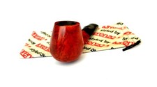 LORENZO ASCONA (34Y8722) TRIANGULAR SHANK BENT BRANDY ESTATE PIPE W/ SLEEVE