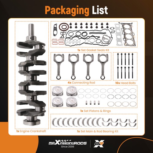 G4KJ Engine Rebuild Overhaul Kit For Hyundai Sonata Kia Optima Sportage 2.4L - Picture 7 of 17