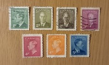 Complete Canada used stamp set: 1949-51 King George VI definitives