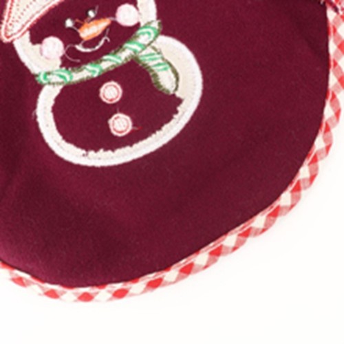 Dog Christmas Jumper Warm Fleece Outfit Pet Puppy Costume Vest Purple Snowman XL - Picture 30 of 32
